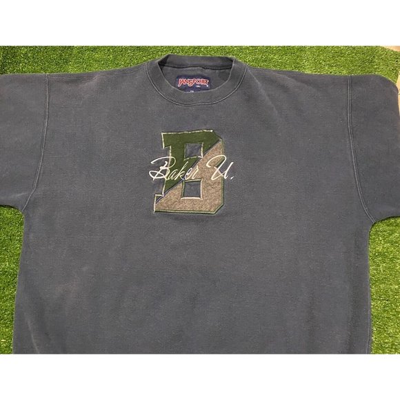 Vintage Y2K Jansport Baker University Wildcats crewneck sweatshirt XL XXL - Picture 4 of 11
